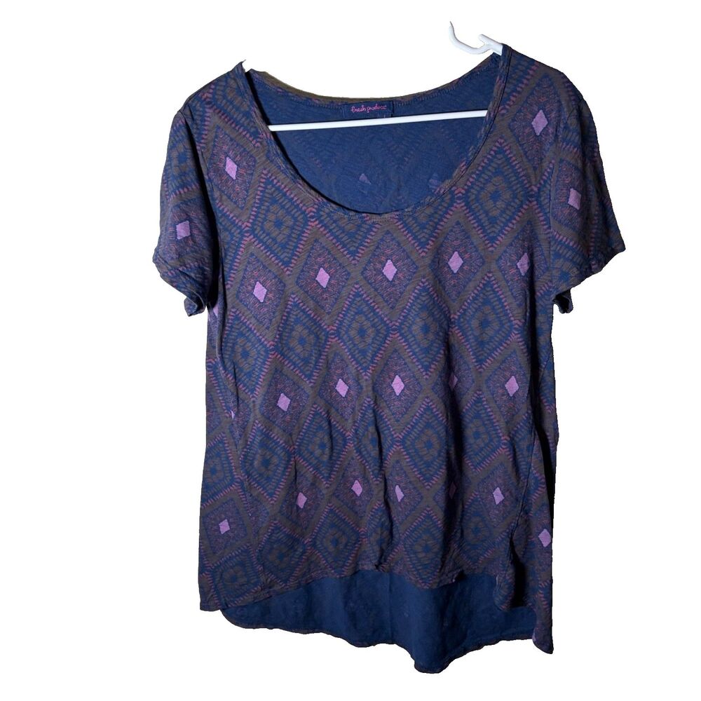 Fresh Produce T-Shirt Women's Large Round Neck Printed Casual Short Sleeve